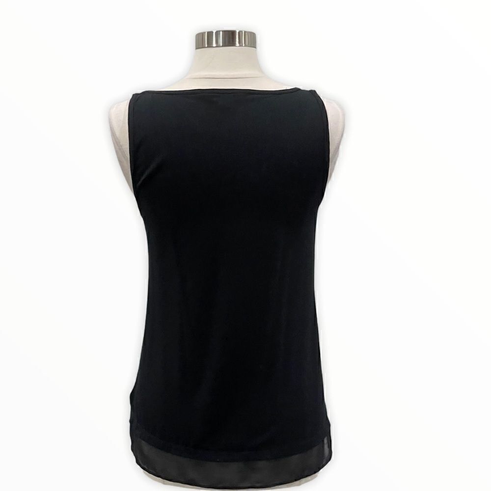 Lauren Ralph Lauren Sheer-Hem Jersey Tank Top - Picture 2 of 7